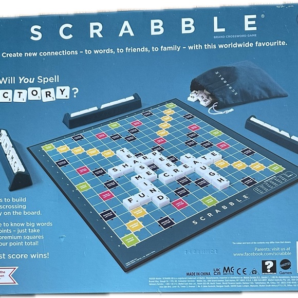 Scrabble - Mattel version 2020. Large size board. - Picture 2 of 2